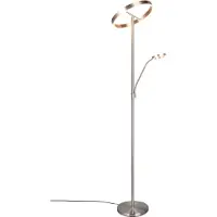 TRIO Lighting Led lattiavalaisin Willis, himmennettävä, Alumiini/harmaa/sinkki, Olohuone/ruokailutila, Metalli, Moderni, lukulamppu