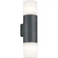 TRIO Lighting Ulkoseinävalaisin Hoosic, himmennettävä, Musta, Alumiini, Moderni