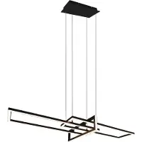 TRIO Salinas LED riippuvalaisin 110cm 34W 3000K mattamusta
