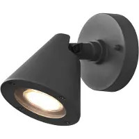TRIO Kaveri seinävalaisin IP44 GU10 14cm antrasiitti