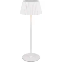 TRIO Leuchten Suarez ladattava LED-pöytävalaisin, valkoinen, korkeus 39 cm, metallia Suarez, himmennettävä, Valkoinen/opaali, Metalli, Moderni