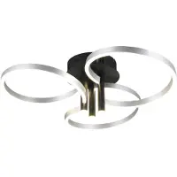 TRIO Caruso LED kattovalaisin 65cm 2300+3000+4000K 43W musta/alumiini