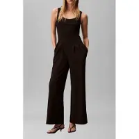 Calvin Klein Scuba Crepe Sl Jumpsuit - Black - M