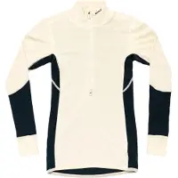 Devold Women's Wool Mesh 190 Zip Neck Ink/Offwhite Kerrasto yläosat L