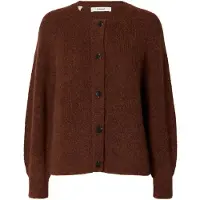 Selected Slwlulu Ls Knit Short Cardigan Noos - Burgundy - L