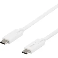 Deltaco valkoinen 5 Gbps USB-C kaapeli