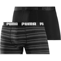 Puma Men Everyday Striped Boxers 2P - Black - S