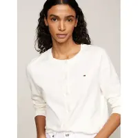 Tommy Hilfiger Co Jersey Fine Gg C-Nk Ls Cardi - Cream - XS