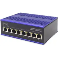 Digitus INDUSTRIAL 8-PORT GIGABIT POE SWITCH DIN RAIL, EXTENDED TEMP. RANGE (DN-651121)