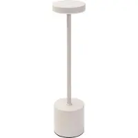 ML-Design LED-pöytävalaisin langattomasti kosketuksella, kerma, Ø8x34,5cm, yöpöytävalaisin 3 valon värillä himmennettävissä, kannettava metallinen