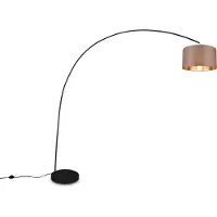 TRIO Mansur lattiavalaisin E27 210cm mattamusta/harmaanruskea