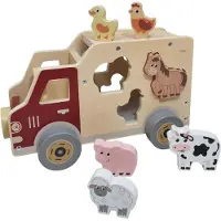 Playwood Wooden Shape Car Farm Animals