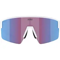 Bliz P004 Large -pyöräilylasit matte white/nano optics nordic light begonia violet/blue multi