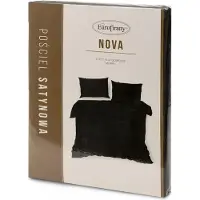 Eurofirany satiinipuuvillainen vuodevaatesetti Nova, 160x200, 3-osainen, musta