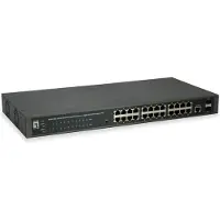Level One GEP-2652, Hallittu, L2, Gigabit Ethernet (10/100/1000), Power over Ethernet -tuki, Telineasennus