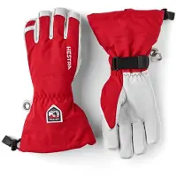 Hestra Army Leather Heli Ski 5-finger Red Lasketteluhanskat 6