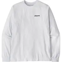 Patagonia Men's Longsleeve P-6 Logo Responsibili-Tee White XXL