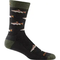 Darn Tough Men's Spey Fly Crew Lightweight Lifestyle Sock Charcoal Retkeilysukat Charcoal L
