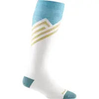Darn Tough Women's Peaks Rfl OTC Ultra Lightweight White Hiihto- ja laskettelusukat M