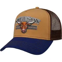 Stetson Men's Trucker Cap Bull Blue/Beige Lippalakit One Size