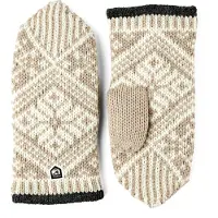 Hestra Nordic Wool Mitt Beige/Offwhite Arkihanskat 6