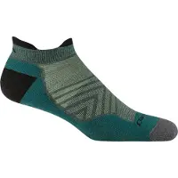 Darn Tough Men's Run No Show Tab Ultra-Lightweight with Cushion Teal Urheilusukat XL (46-49.5)