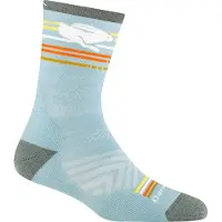 Darn Tough Women's Pacer Micro Crew Ultra-Lightweight With Cushion Glacier Urheilusukat L