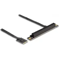 DeLOCK – M.2 Key A+E to PCIe x16 NVMe Adapter angled with 20 cm cable (64220)