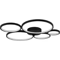TRIO Lighting Led Rondo, himmennettävä, Musta, Olohuone/ruokailutila, Metalli, Moderni