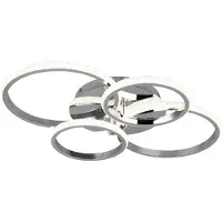 TRIO Cires LED kattovalaisin 4000K 27W 65cm kromi/kristalliefekti
