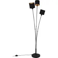 TRIO Tommy lattiavalaisin 3xE14 150cm mattamusta/kulta