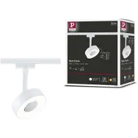 Paulmann URail Circle LED-kohdevalaisin, 3-portainen himmennin, 3000K, Circle, himmennettävä, Valkoinen/opaali, Olohuone/ruokailutila, Metalli, Moderni