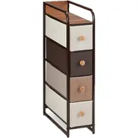 Relaxdays Olohuoneen kaappi 84,5x20x49,5cm, beige/ruskea/vaaleanruskea