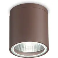 Ideal Lux Gun, kahvinruskea, alumiini, IP44, GU10 himmennettävä, Ruskea/ruoste, Kylpyhuone, Alumiini