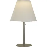 Searchlight Venice I LED-pöytävalaisin, IP44, valkoinen/hopea, Alumiini/harmaa/sinkki, Synteettinen materiaali