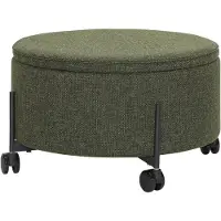 Hubsch Contain Pouffe - Green - Ø66X37CM