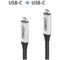 FiberX | FiberX Series | USB-C - USB-C | 3.2 Gen 1 | DP Alt Mode | 12m | Musta