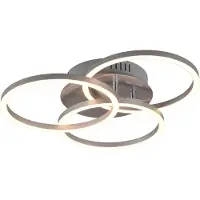 TRIO Circle LED kattovalaisin 43cm 2700-6000K 27W harjattu teräs