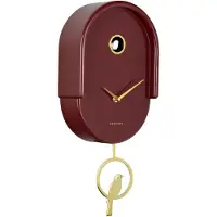 Karlsson seinäkello Tweet burgundy red KA6069RD