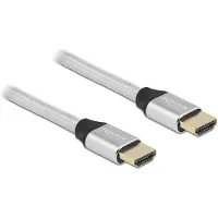 DeLOCK – Ultra High Speed HDMI Cable 48 Gbps 8K 60 Hz silver 1 m certified (85366)