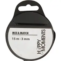 Creativ Company - Satin ribbon Black 15m