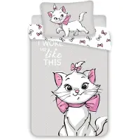 Jerry Fabrics Marie Cat Grey -vuodevaatesetti lapsille, 100x135 cm, 2 osaa