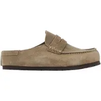 Birkenstock for man. 1029675 Naples Wrapped Leather Clogs (Regular Fit) taupe (41), Flat, None, Casual
