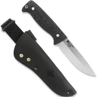 Peltonen Knives M07 Full Tang, musta micarta, musta nahkatuppi