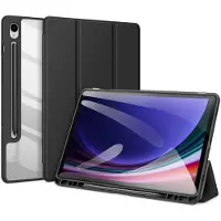 DUX Samsung Galaxy Tab S9 Toby Tri-Fold Älykäs Lompakkokotelo - Musta