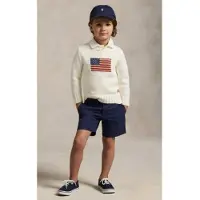 Ralph Lauren for boy. 322668285006 Iconic jumper with white flag (2años= 94/100cm), Casual, Cotton, Long sleeve, children's fashion