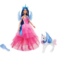 Barbie Sapphire Nukke + Siniset Hiukset & Yksisarvinen