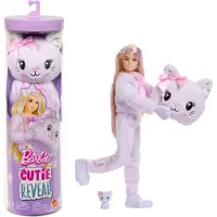 Barbie Cutie Reveal Doll & Accessories, Cuddly Series Kitten With 10 Surprises - Purple - ONE SIZE