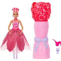 Barbie Petal Pop Scented Fashion Doll With Rose Dress, Reveal Accessories Like Bunny & More - Pink - ONE SIZE