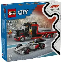 LEGO City 60493 F1-kuorma-auto ja Audi F1-kilpa-auto - Leikki 7-vuotiaasta alkaen - Lahja